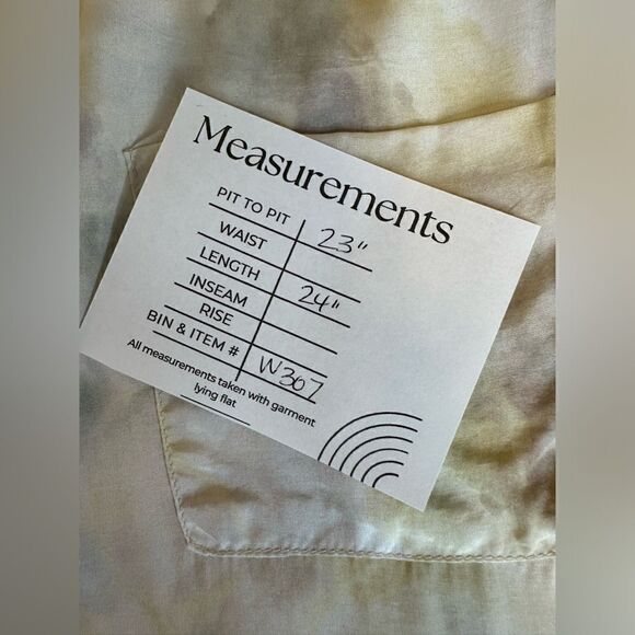 Grade and Gather Pale Yellow Grey Tie Dye Button Down Top Size Small - Picture 11 of 11